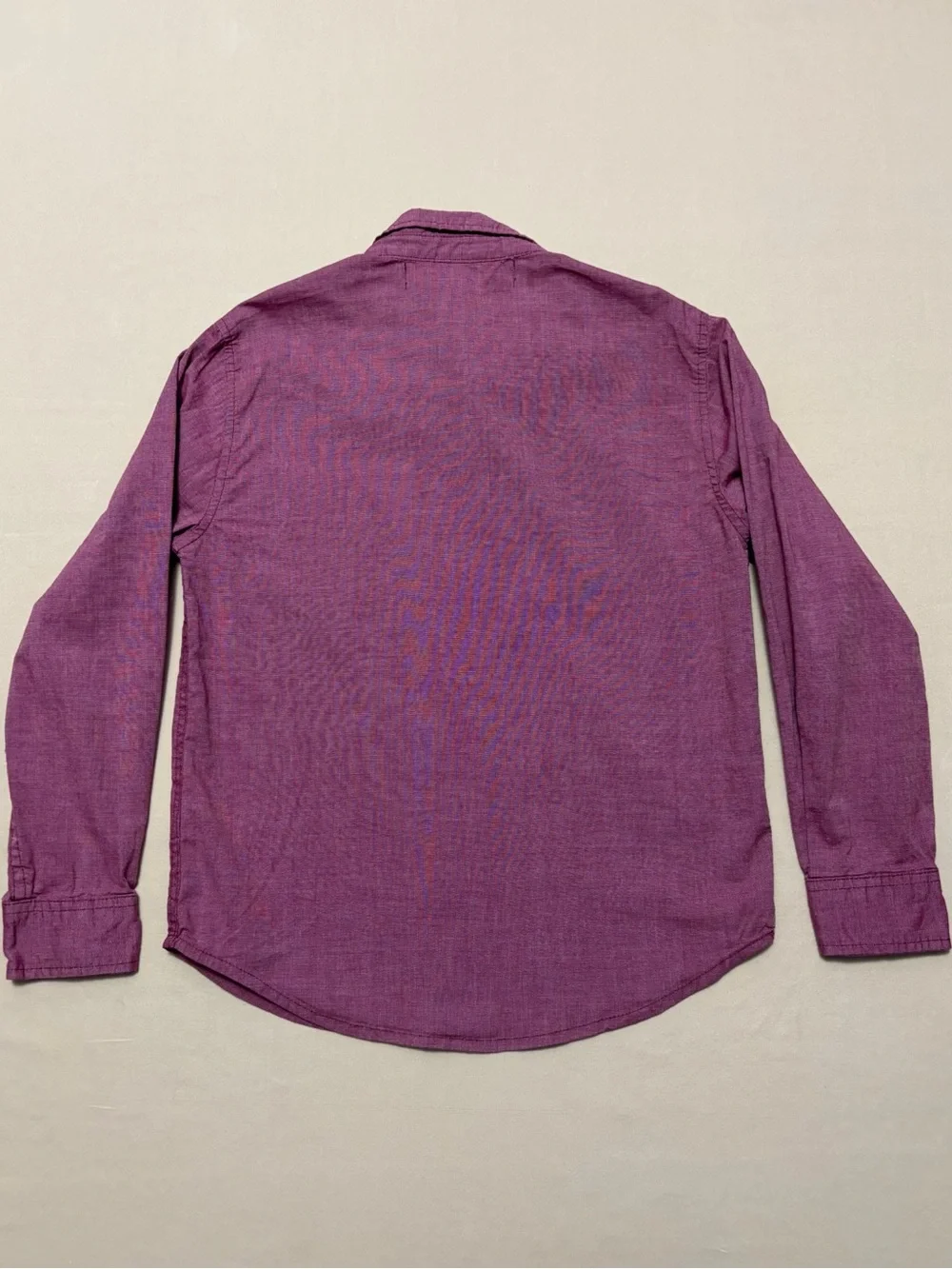 Old Navy Boys Burgundy Long Sleeve Button-Down Shirt Size Small 6-7